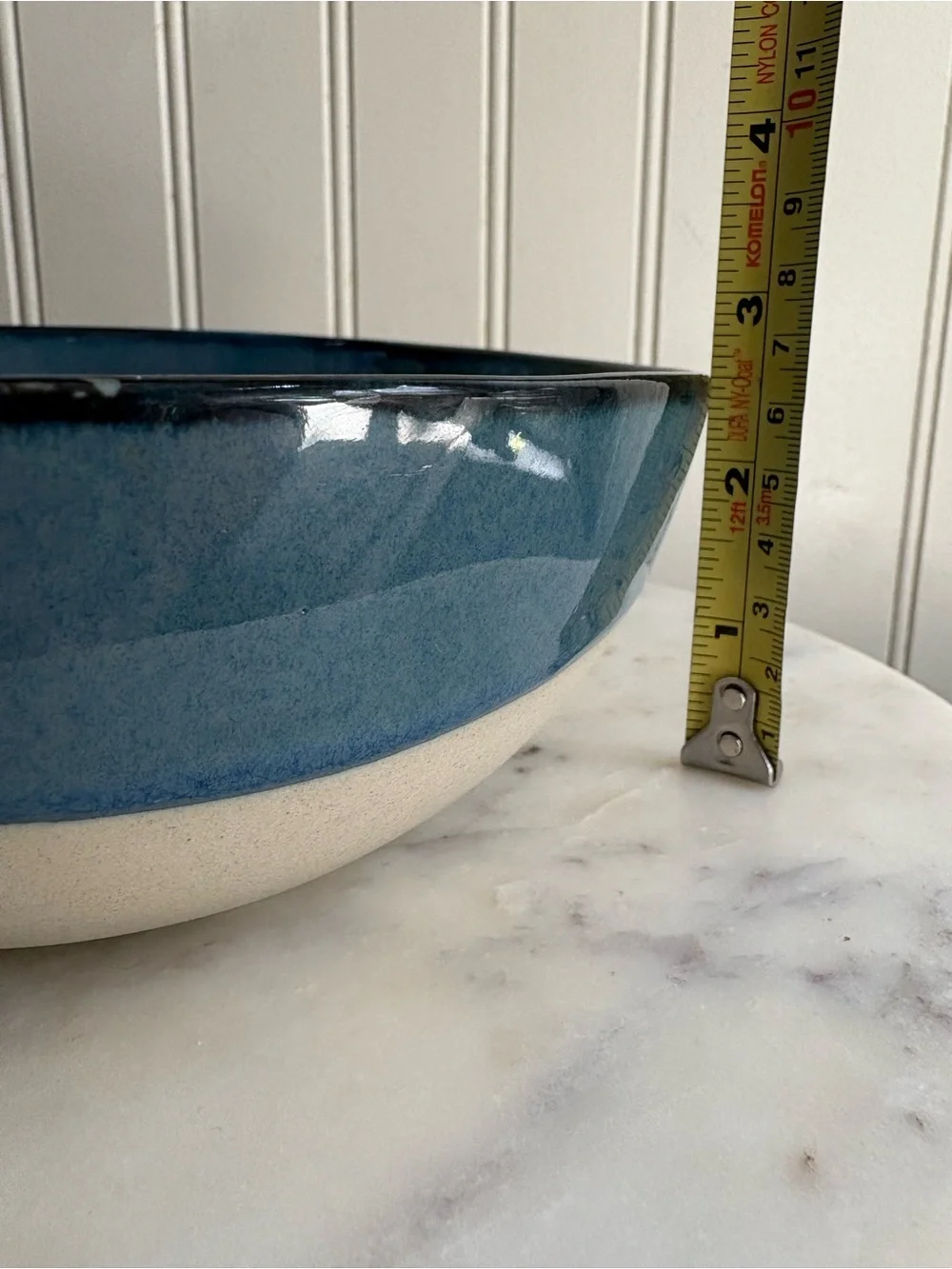 Artefact by Front of the House Ceramic Indigo Serving Bowl Blue Glaze Designer